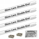 EZ LED T8 CLEAR glass retrofit kit fits 4 tube 4-foot light, Type-B, Double End 5000K Cool White Color