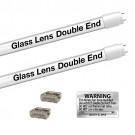 EZ LED T8 FROSTED glass retrofit kit fits 2 tube 4-foot light, Type-B, Double End 5000K Cool White Color