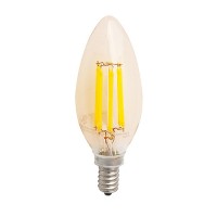 Green Watt LED vintage filament 4watt candelabra 2200K light bulb dimmable G-CAD4W22