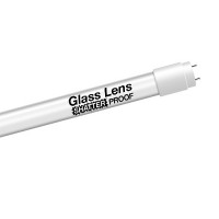 Single End LED T8 FROSTED shatterproof glass lens retrofit tube, Type-B, 18watt, 4000K Natural White Light